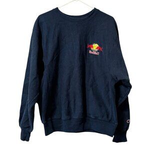90s Champion Reverse Weave Sweatshirt Red Bull Nascar, F1 Mens Size Medium VTG